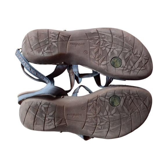 Easy Spirit Cloverly 9 Gray Leather Sandals Gorpcore Outdoor Comfort Hook & Loop - Picture 6 of 8